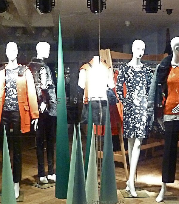 A large storefront display window